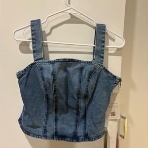 Denim crop top